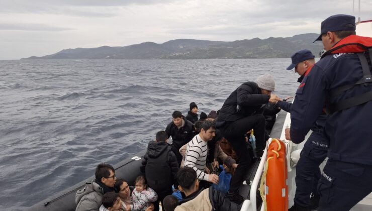Ayvacık açıklarında 41 kaçak göçmen yakalandı