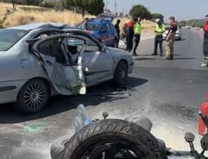 Çanakkale’de otomobil ile motosiklet çarpıştı; 6 yaralı