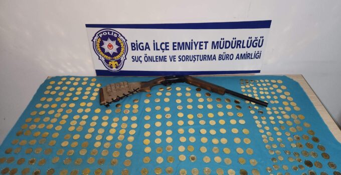 Biga’da 438 adet sahte altın ele geçirildi