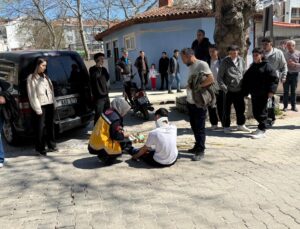 Çan’da motosiklet yayaya çarptı; 2 kişi yaralı